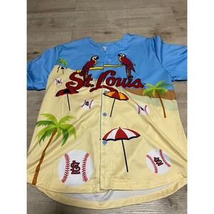 St Louis Cardinals Baseball Jersey Margaritaville Jimmy Buffet Sz XL Stadium